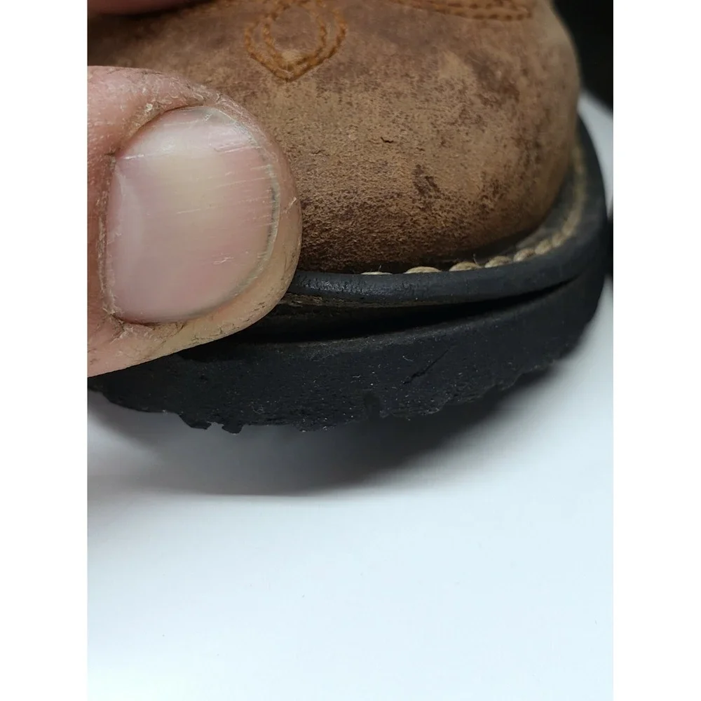 Tony Lama Kids Boots TX703C Brown Round Toe Unisex Size 8.5